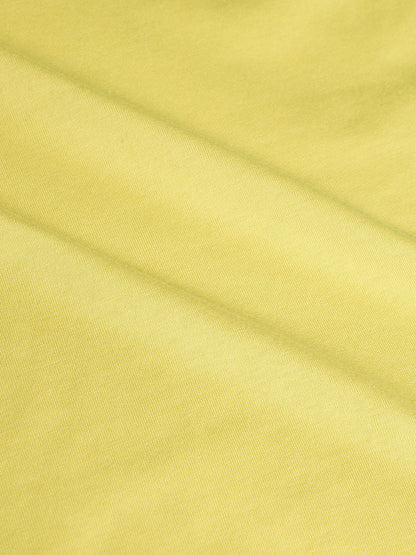 Light Yellow Typographic Print Top