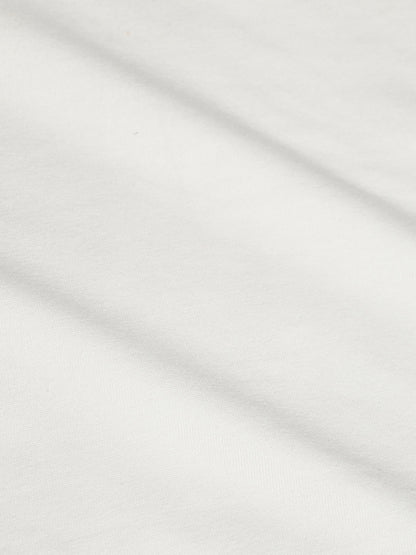 Solid White Hooded Top