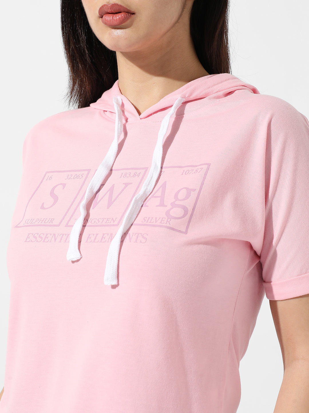 Typographic Print Hooded Top