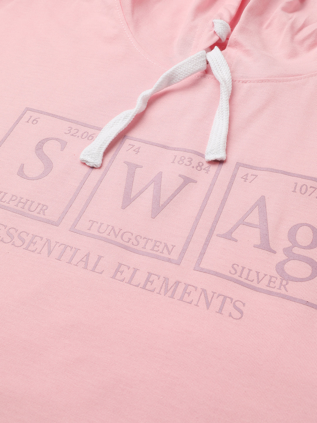 Pink Typographic Print Hooded Top