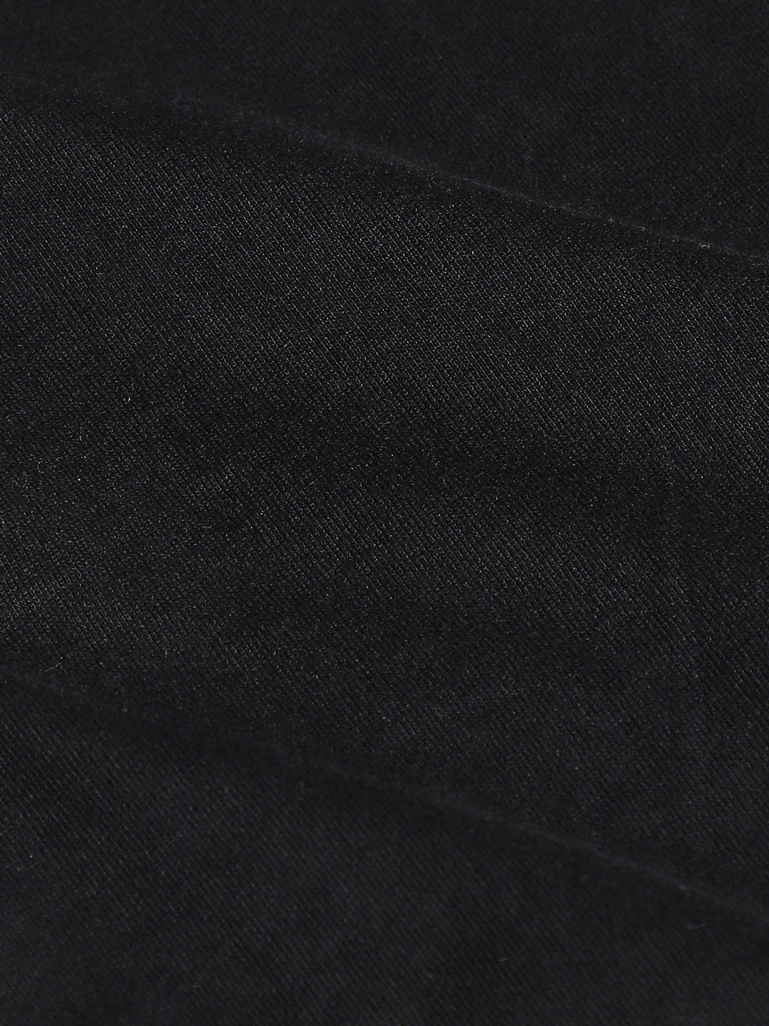 Solid Black Slashed-Knee Trackpants