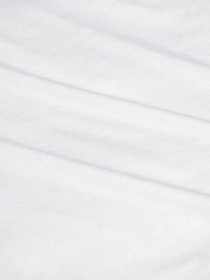 White Typographic Print Top