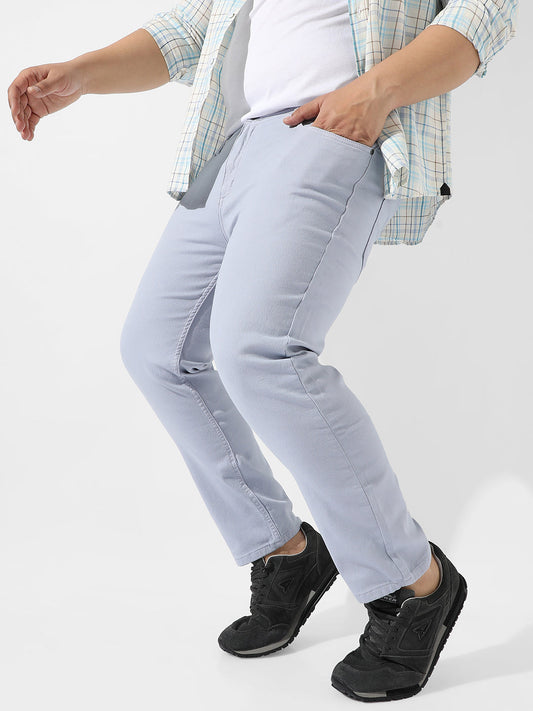 Classic Light Grey Light-Washed Denim Jeans