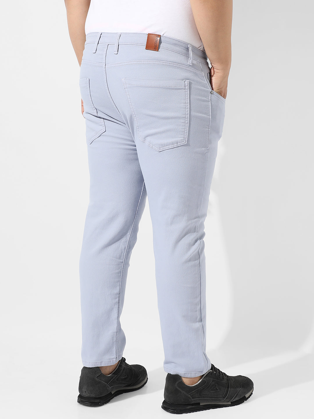 Classic Light Grey Light-Washed Denim Jeans