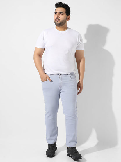 Classic Light Grey Light-Washed Denim Jeans
