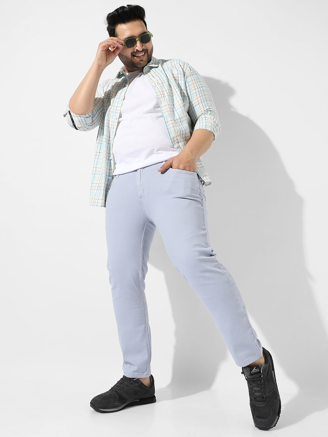 Classic Light Grey Light-Washed Denim Jeans