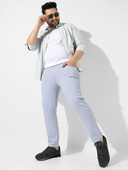 Classic Light Grey Light-Washed Denim Jeans
