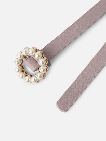 Solid Pink Waist Belt