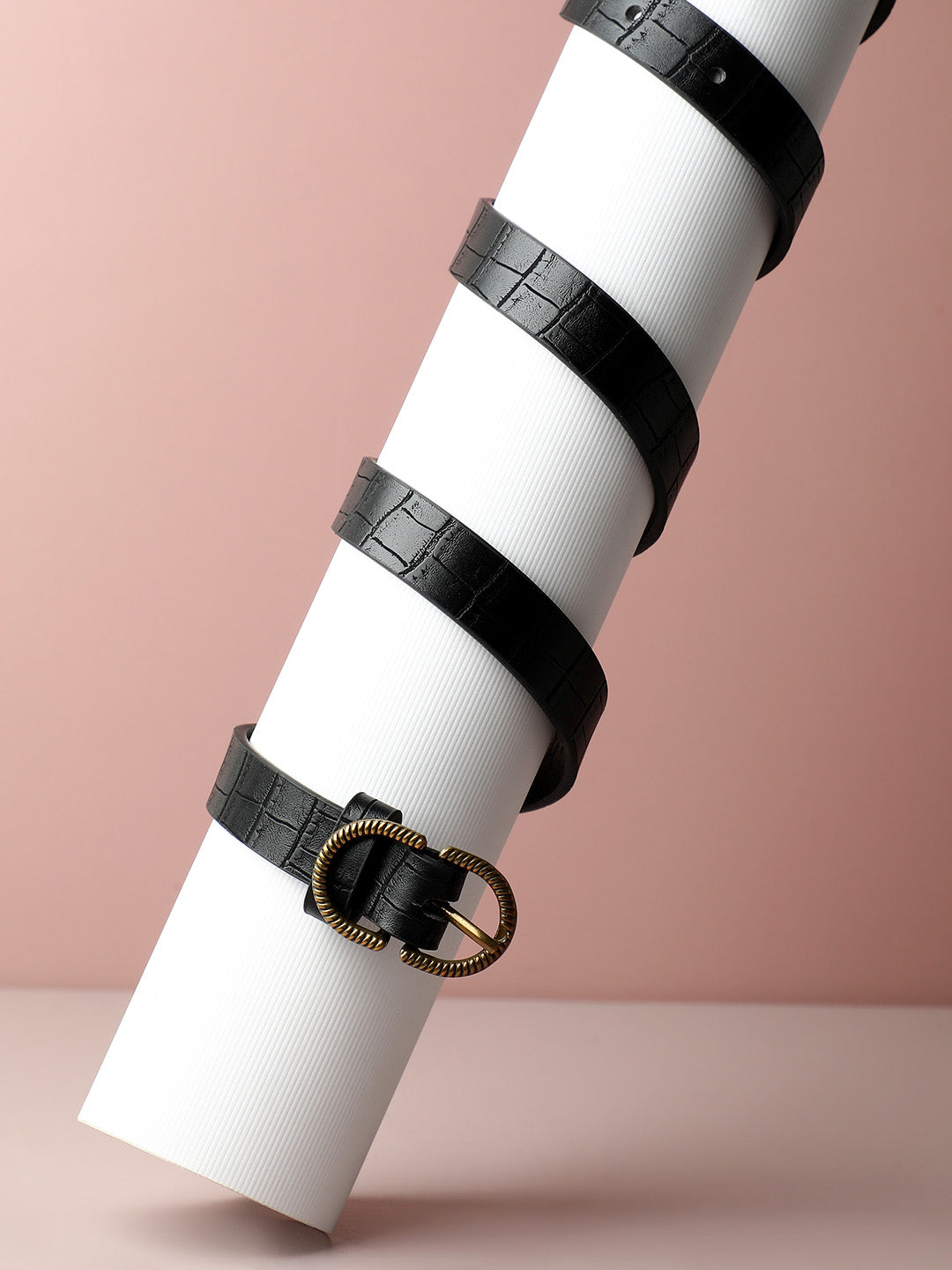 Solid Black Waist Belt