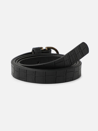 Solid Black Waist Belt