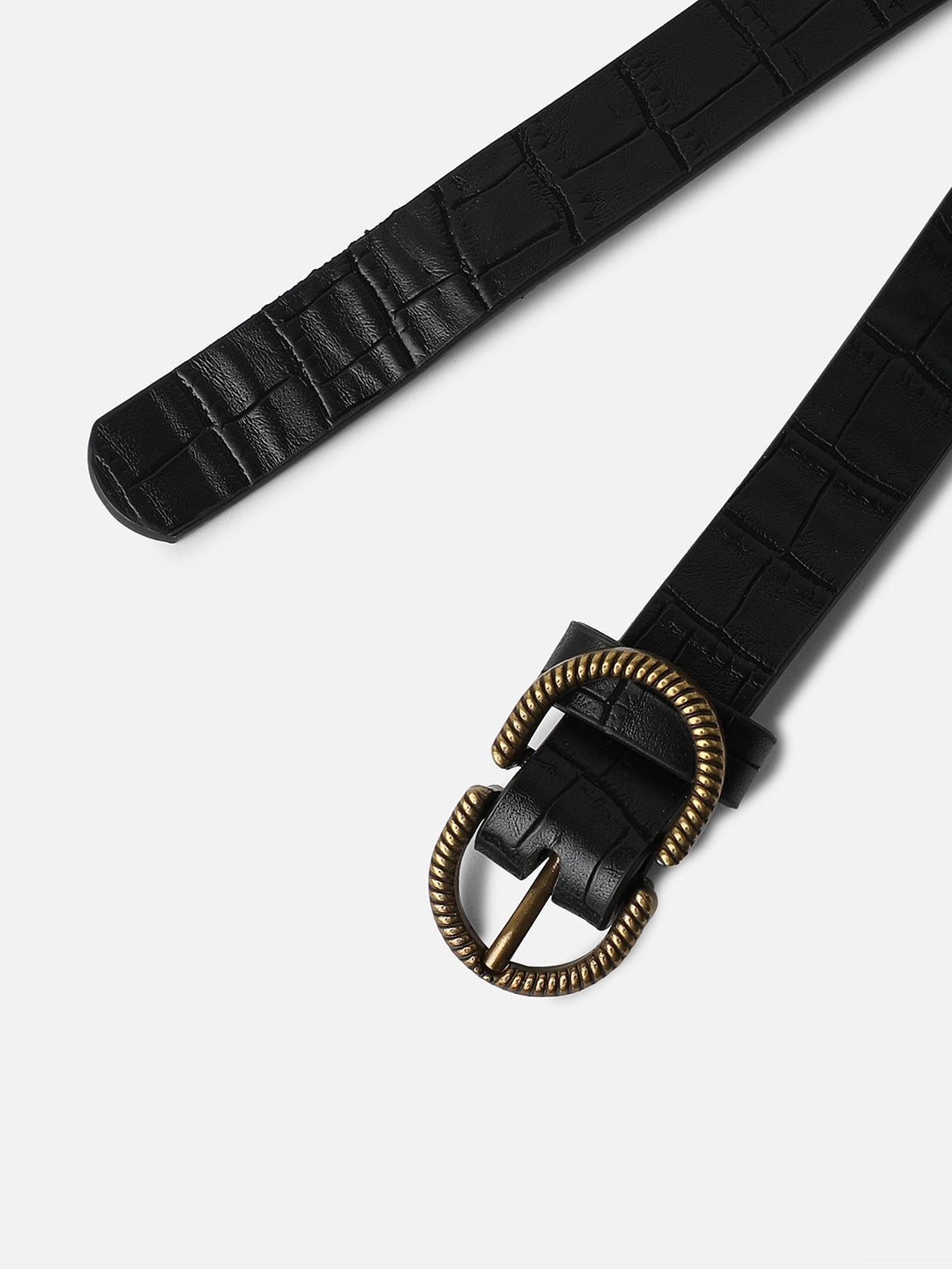 Solid Black Waist Belt