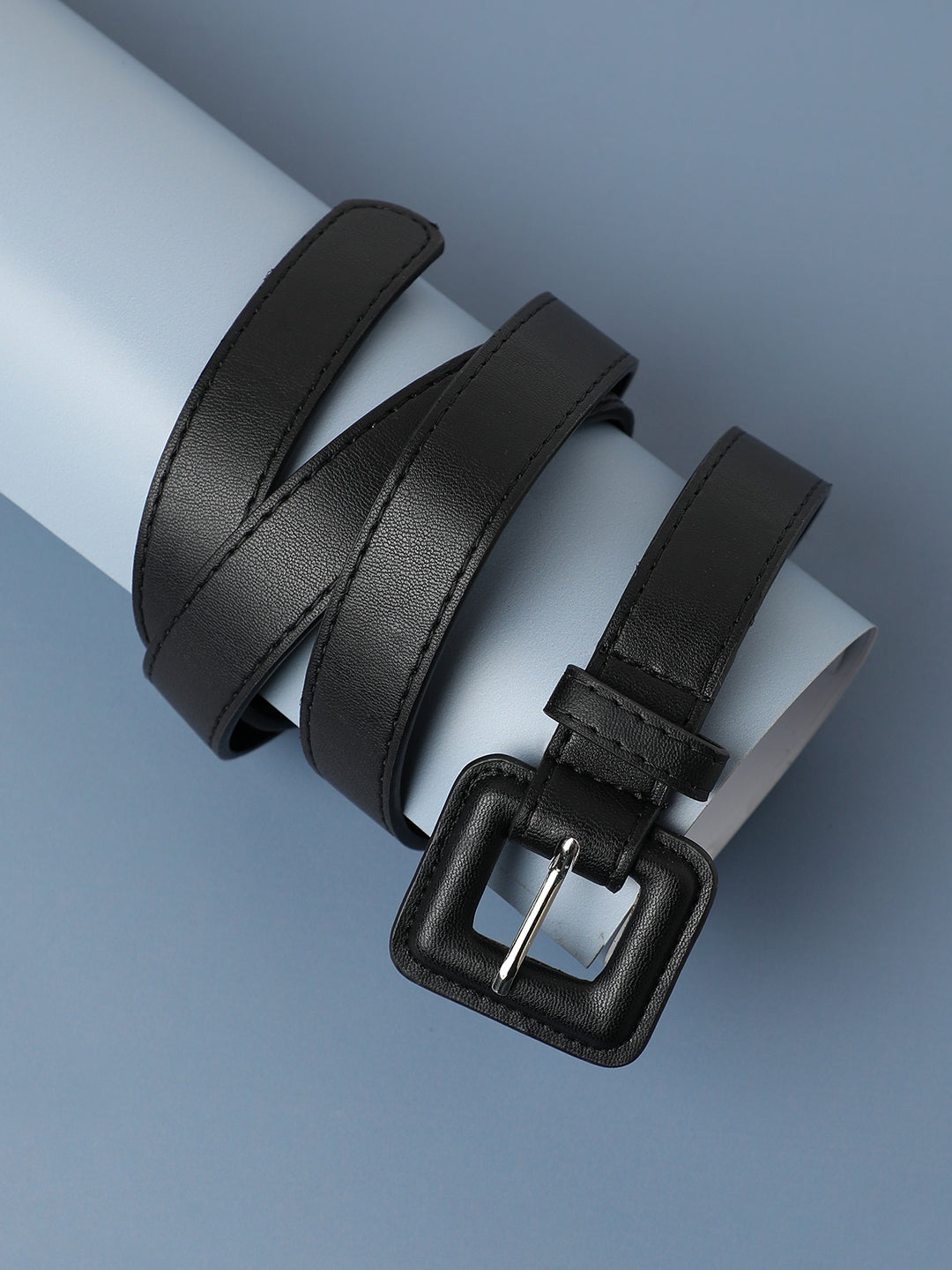 Black Solid Waist Belt
