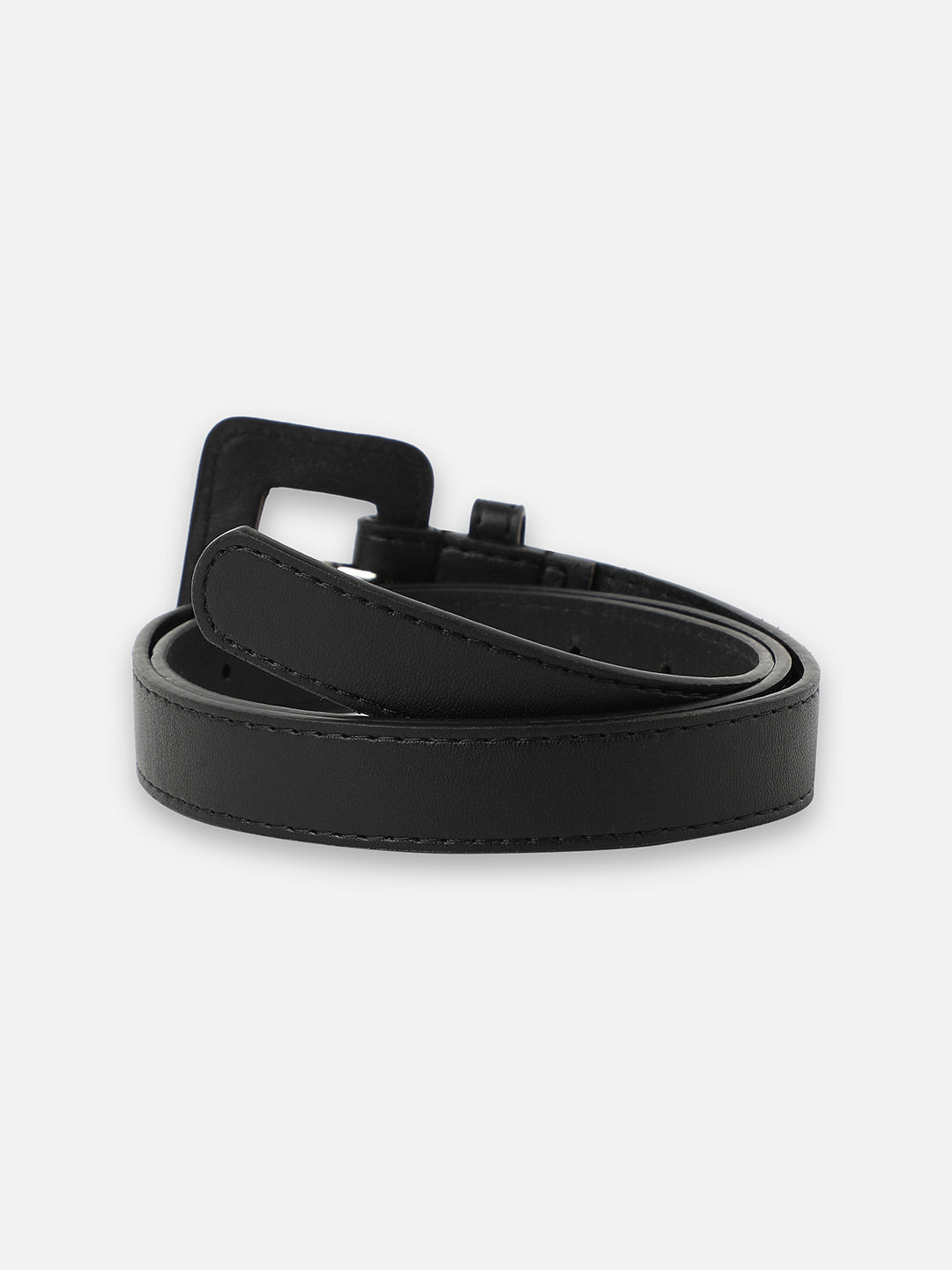 Black Solid Waist Belt