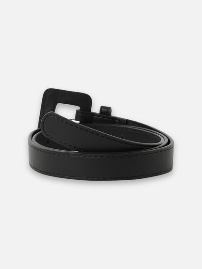 Black Solid Waist Belt