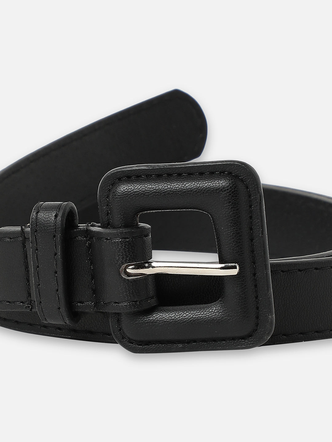 Black Solid Waist Belt