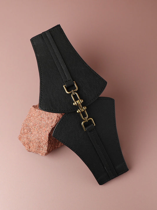 Solid Black Waist Belt