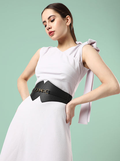 Solid Black Waist Belt