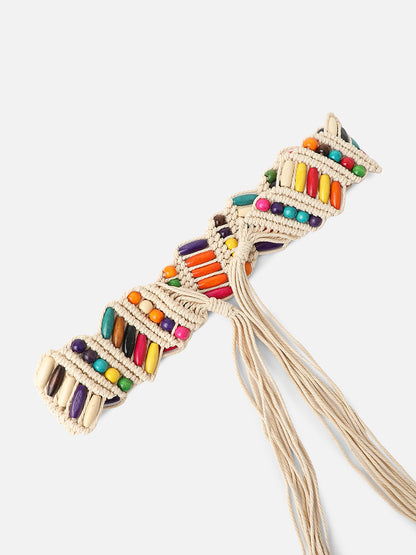 Multicolour Textured Waist Belt