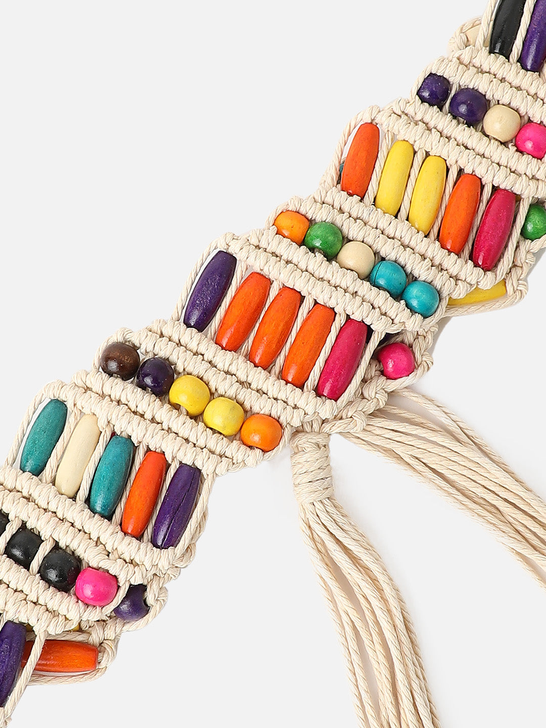 Multicolour Textured Waist Belt