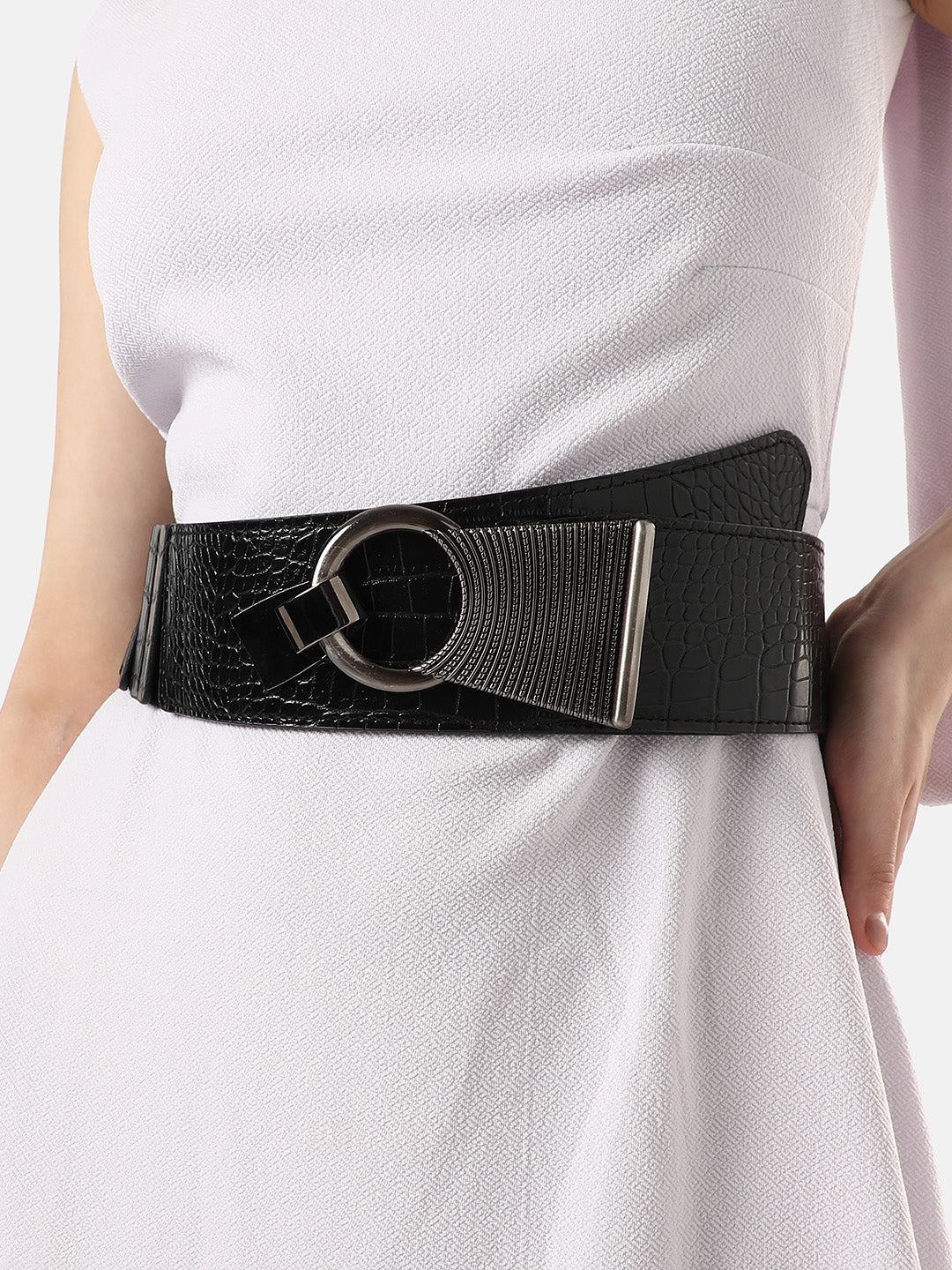 Solid Black Waist Belt