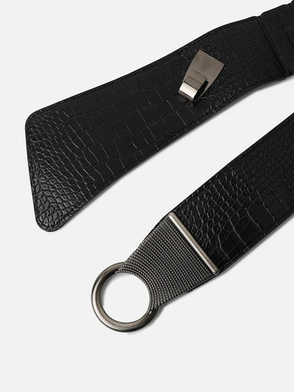 Solid Black Waist Belt