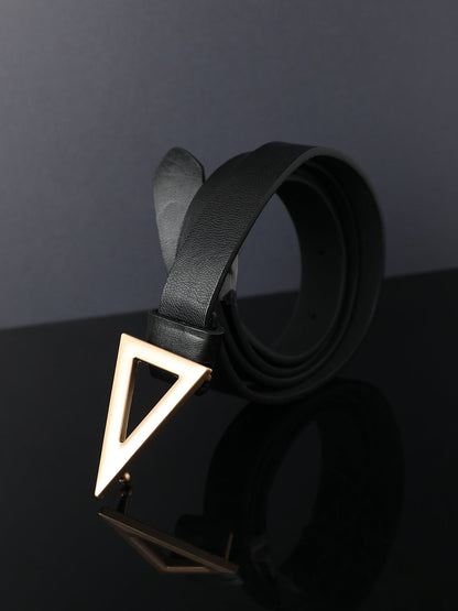 Black Solid Waist Belt