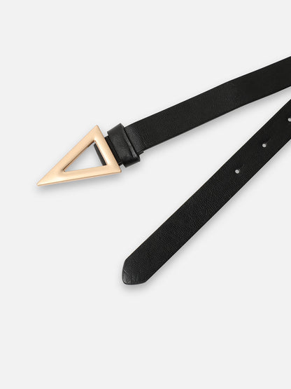 Women Black Solid  Waist Belt