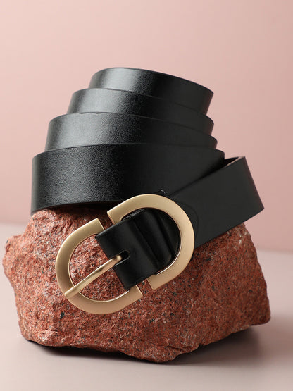 Solid Black Waist Belt