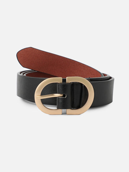 Solid Black Waist Belt