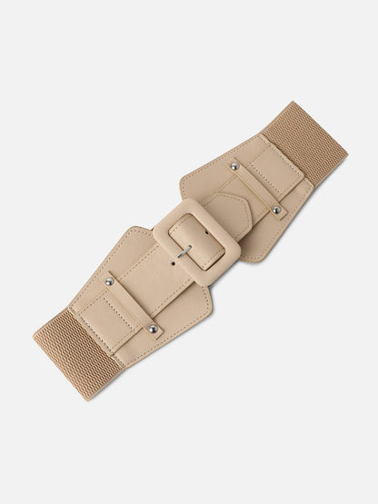 Solid White Waist Belt