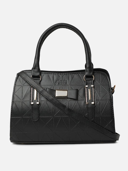 Onyx Textured Black Handbag