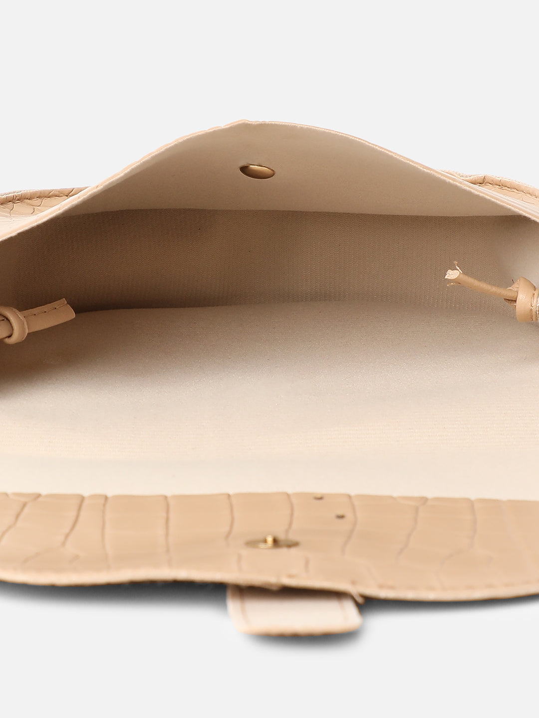 Croco Beige Cross Body Bag