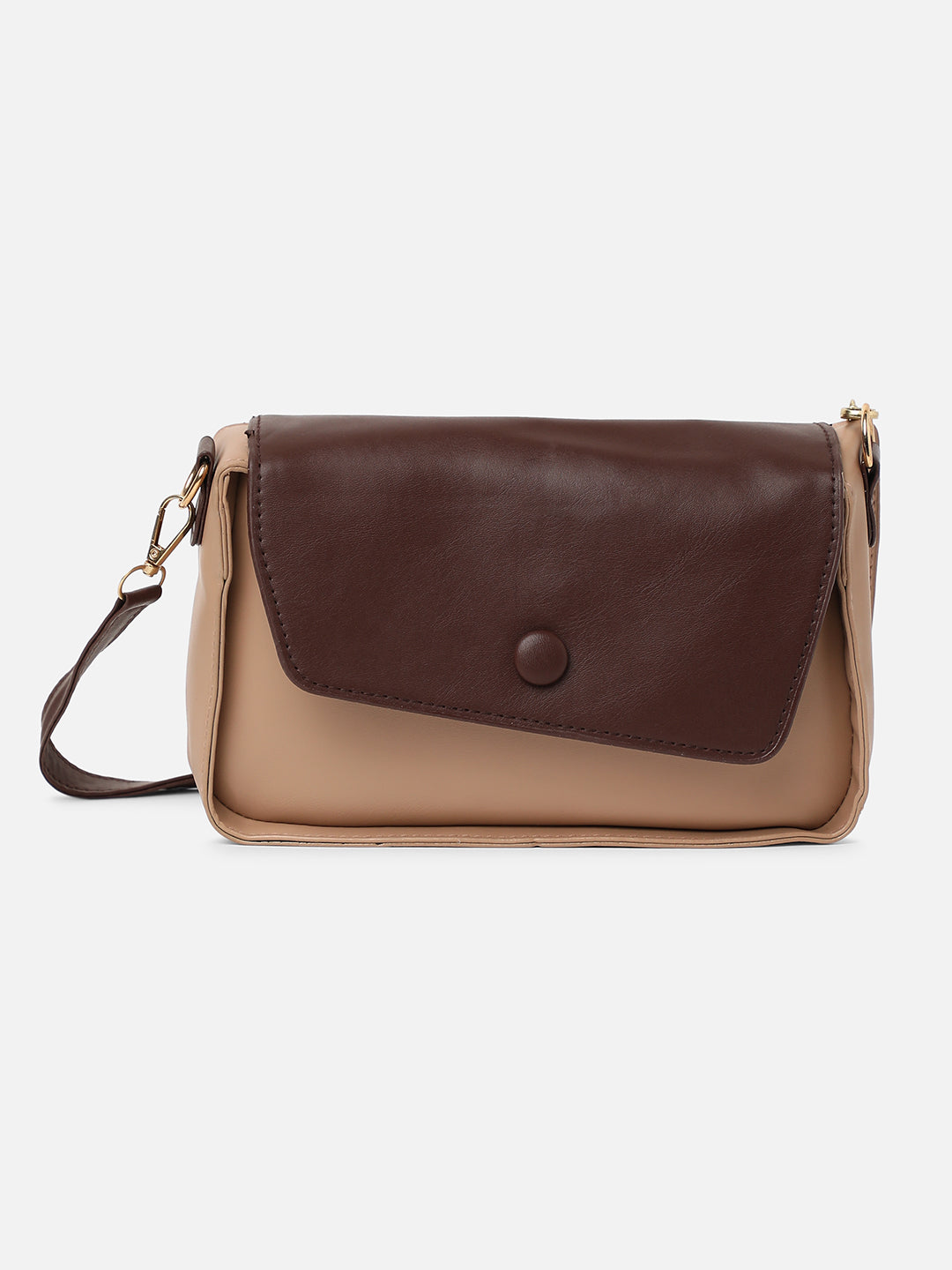 Kristi Brown & Cream Cross Body Bag