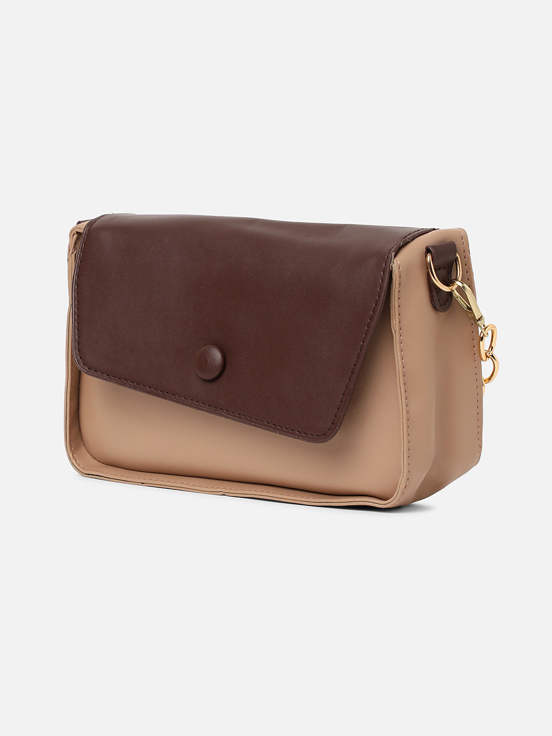 Kristi Brown & Cream Cross Body Bag