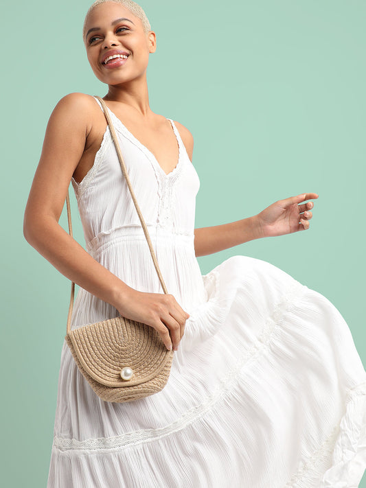 Sandy Beige Cross Body Bag