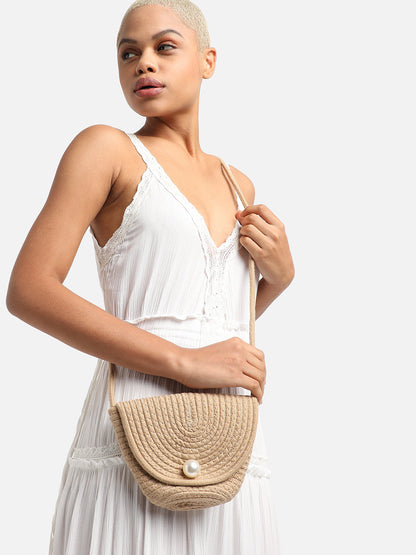 Sandy Beige Cross Body Bag