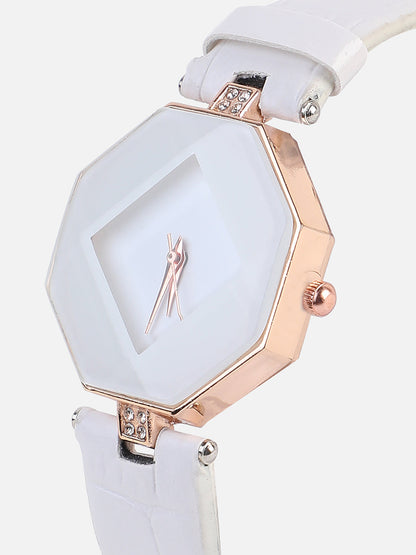 Aria White Watch Combo