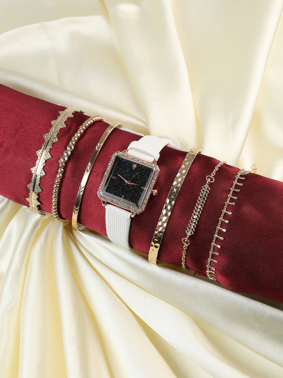 Sophia White Watch Combo