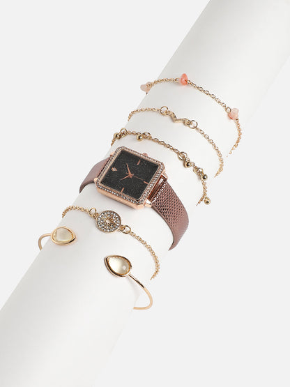 Sophia Brown Watch Combo
