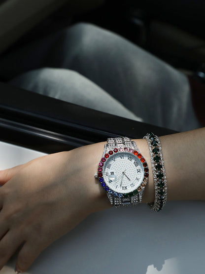 Aurora Silver Watch Combo