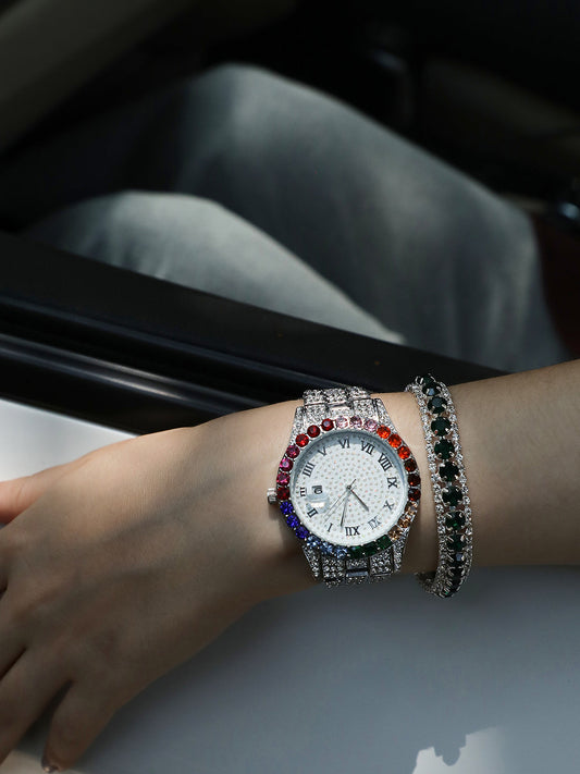 Aurora Silver Watch Combo
