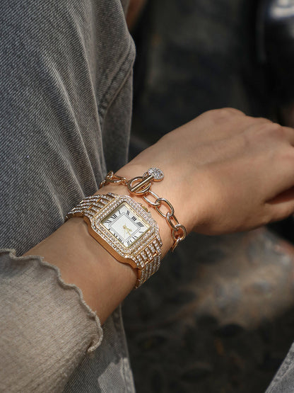 Seren Rose Gold Watch Combo