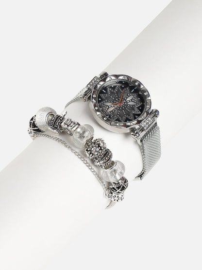 Ella Silver Watch Combo