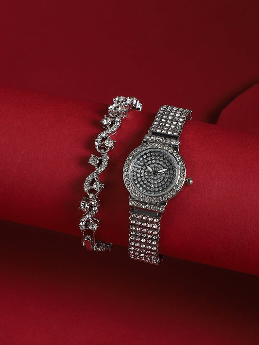 Leia Silver Watch Combo