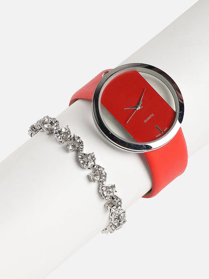 Chloe Red Watch Combo