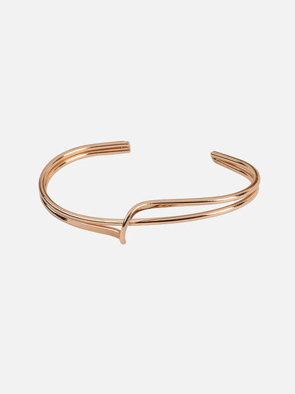 Set Of Rose Gold Chain Watch And Bracelet