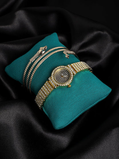 Leia Rose Gold Watch Combo