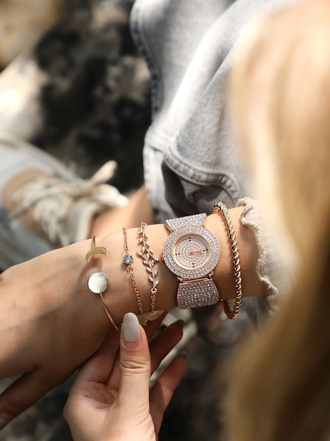 Leonor Silver Watch Combo