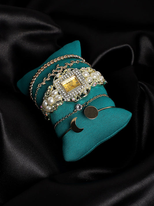 Siara Gold Watch Combo