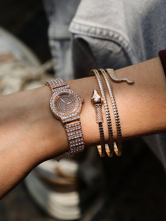 Leia Gold Watch Combo